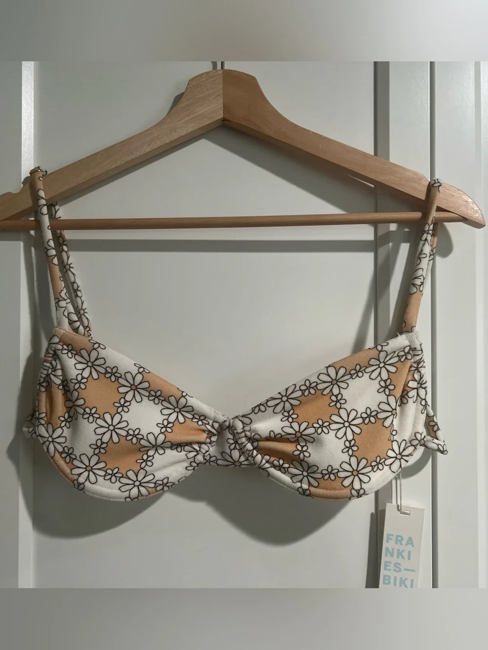 NWT Frankie’s Maggie Terry Bikini Top in Coral Floral